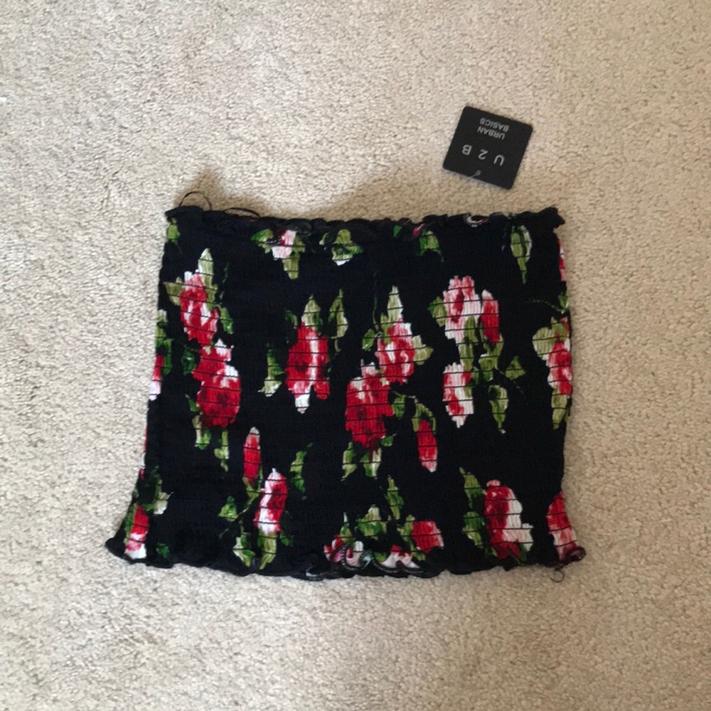 Smocked ultra crop tube top from U 2 B